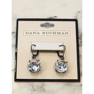 Dana Buchman Round Crystal Leverback Earrings Elegant Jewelry Gift